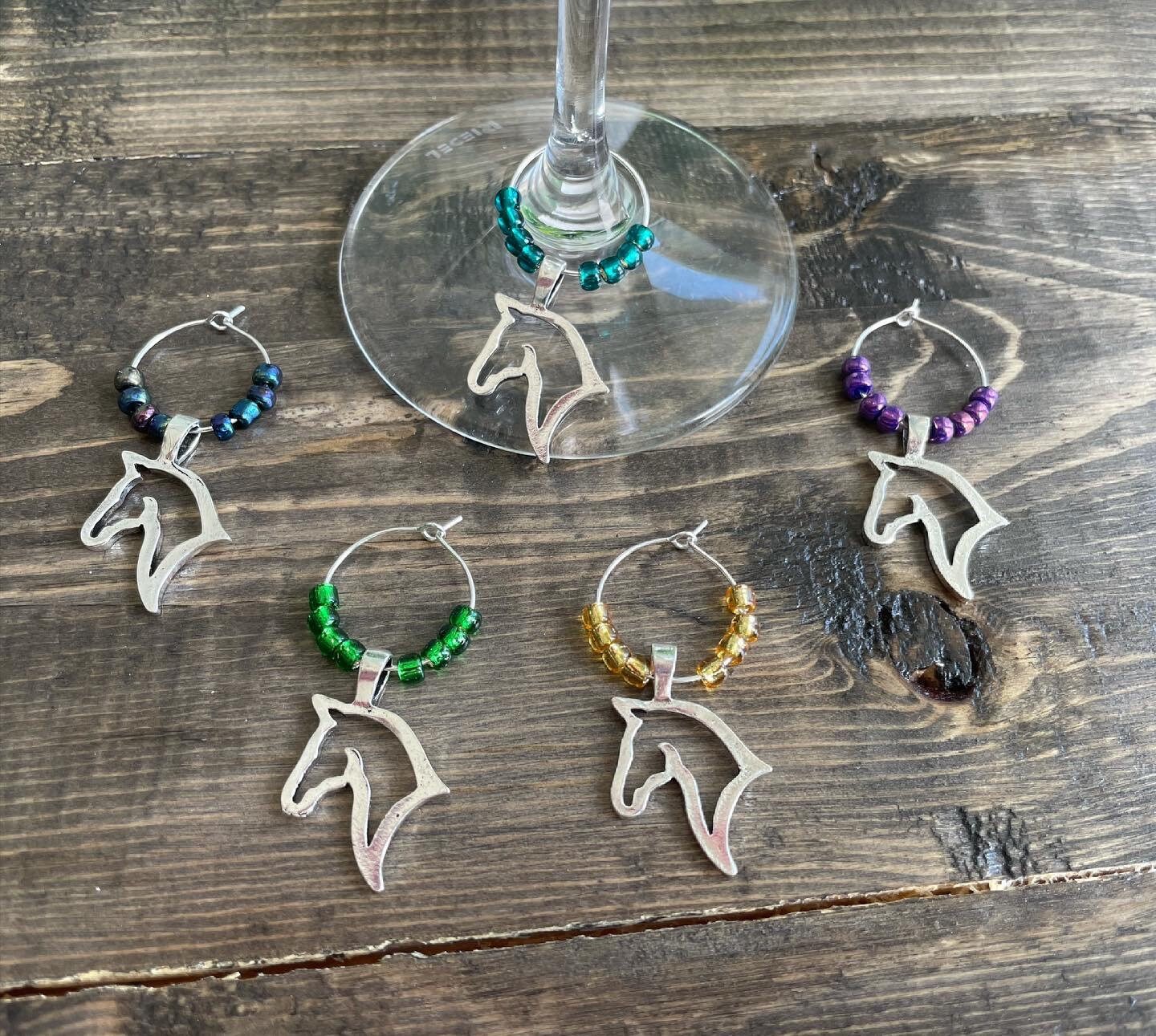 Horse Wine Charms Western Wine Charms Western Gifts Horse Gifts Horse Theme  Gifts Equestrian Housewarming Gift 5 per Set 