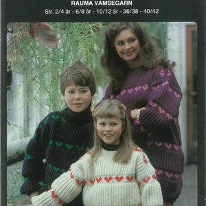 HEART SWEATER Knitting pattern Norwegian vintage knitting pattern translated to English digital pattern pdf image 4