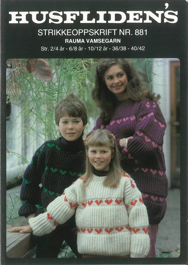 HEART SWEATER Knitting pattern Norwegian vintage knitting pattern translated to English digital pattern pdf image 4