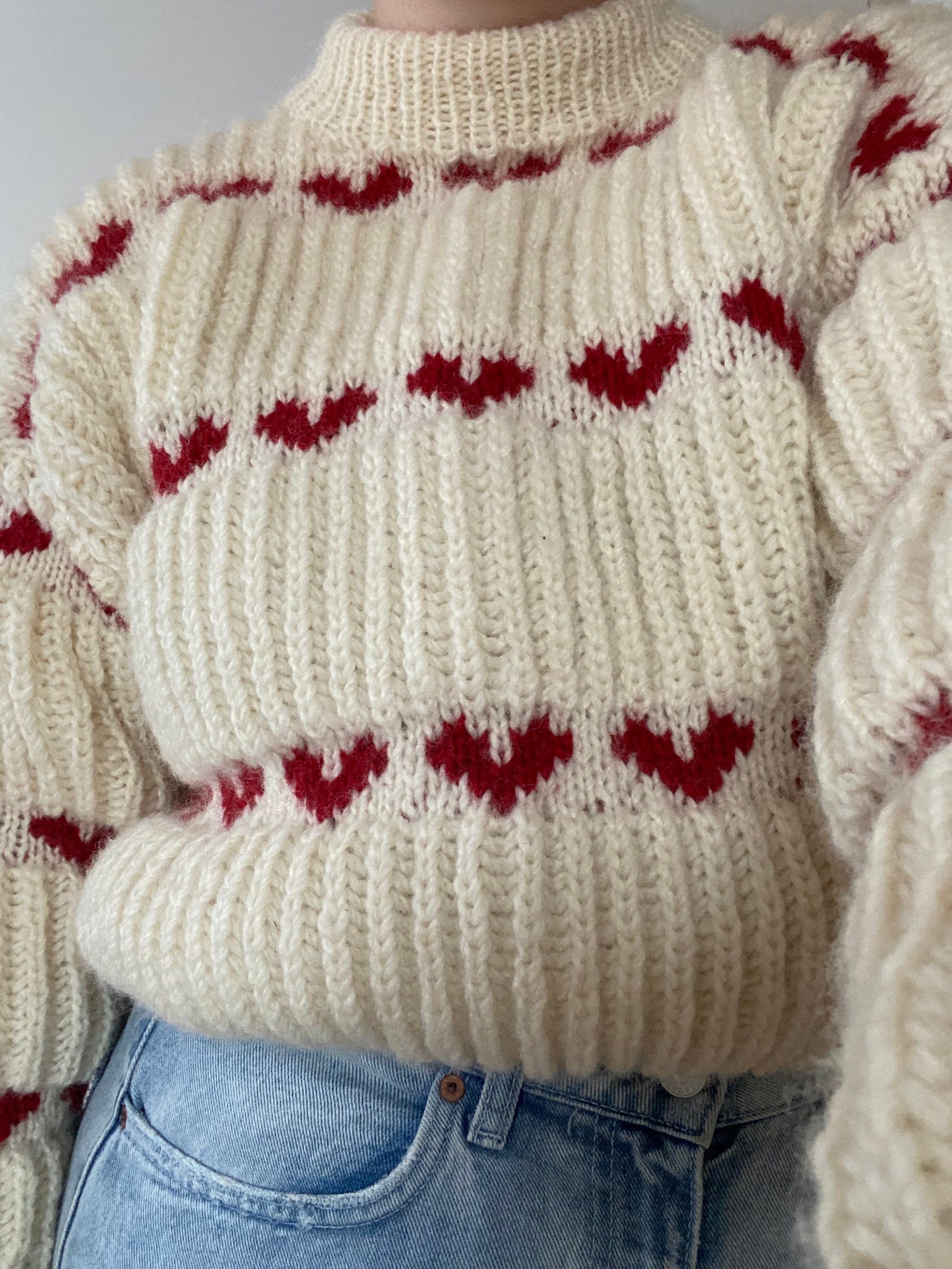 HEART SWEATER - Knitting Pattern - Norwegian Vintage HEART SWEATER - Knitting Pattern - Norwegian Vintage