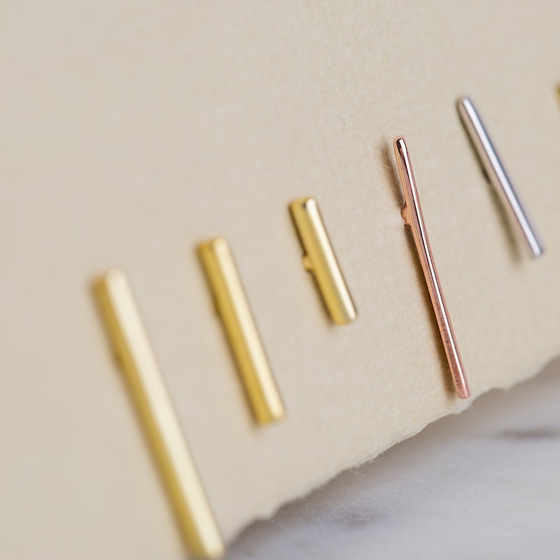 Gold Earring Long Line - Etsy