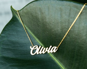 Gold Name Necklace * Personalized Name Necklace * Dainty Name Necklace * Custom Name Necklace * Gift for Mom * Christmas Gift * Wife&#39;s Gift