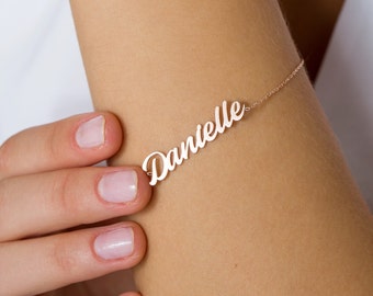Gepersonaliseerde 925 sterlingzilveren naamarmband: sieraden met aangepast lettertype