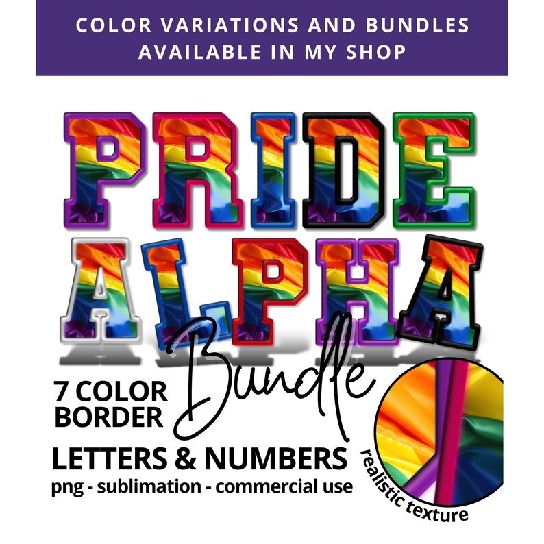 Pride Flag Alphabet Clipart PNG | Abc LGBTQ Rainbow Letters & Numbers ...