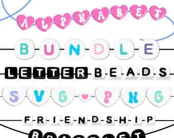 Pulsera de amistad SVG PNG Bundle, Pulsera de amistad Clipart, Alfabeto Png, Letras Doodle, Fuente Doodle, Alfabeto SVG, Fuente de amistad