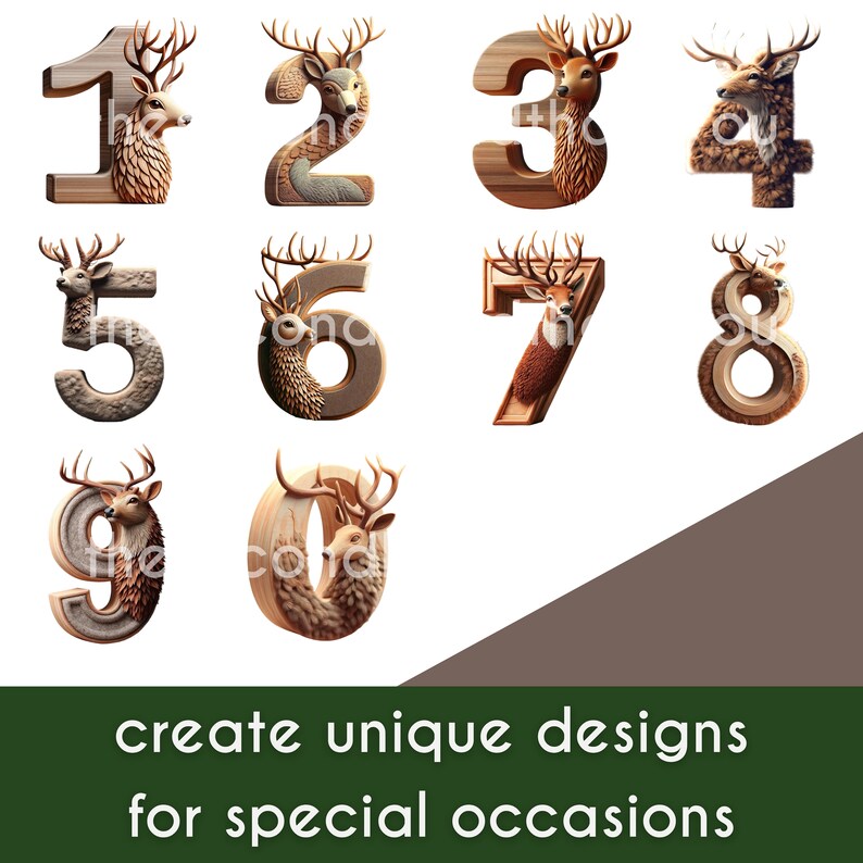 Deer PNG, Doodle Letters, Doodle Font, 3D Letters, Alphabet PNG
