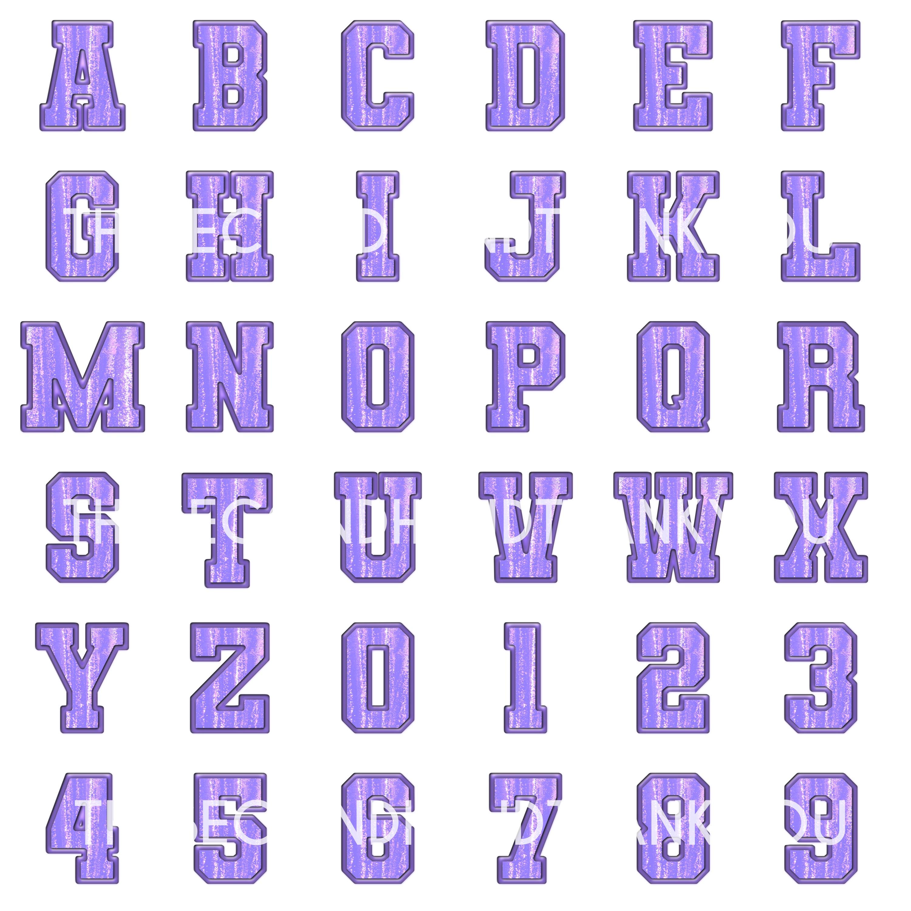 Purple Sequin Alphabet PNG ABC Alpha - Team Sports Glitter Letters ...