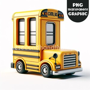 K&ouml;nnte beinhalten: Ein gelber Schulbus mit schwarzen Akzenten und dem Schriftzug "SCHOOL BUS" auf der Vorderseite. Der Bus hat ein gro&szlig;es Fenster an der Seite und ein kleineres Fenster hinten.