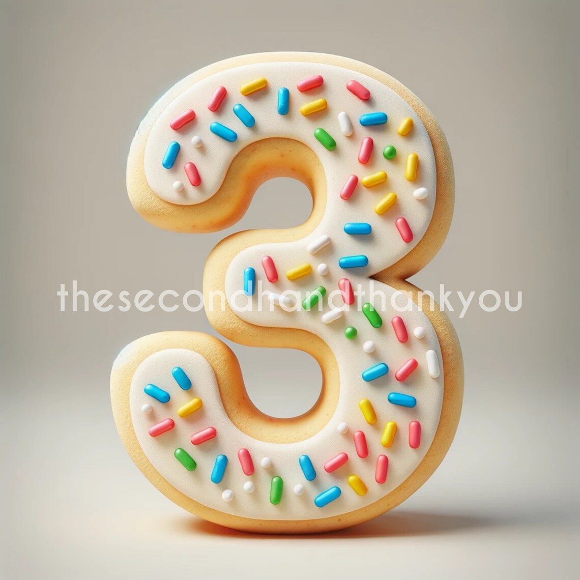 Sprinkle Cookie Clipart, Doodle Letters, Doodle Font, 3D Letters