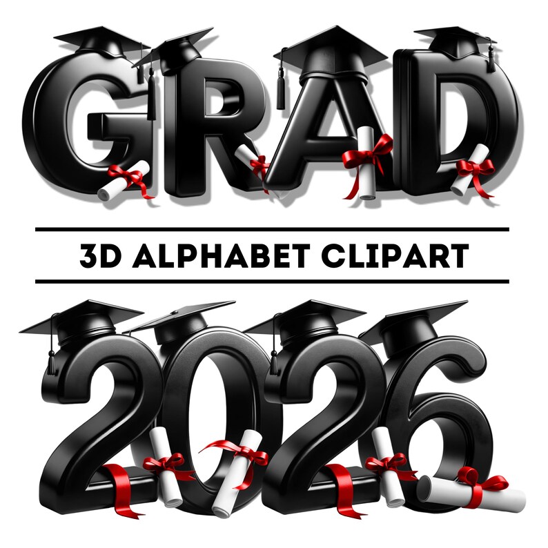 Graduation Font for Banners Announcement, Senior Class 2026, Graduate ...