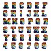 Pride Flag Alphabet Clipart PNG | Abc LGBTQ Rainbow Letters & Numbers ...