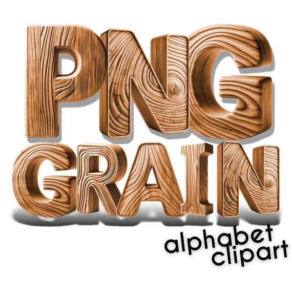 Wood Letters PNG, Doodle Letters, Doodle Font, 3D Letters, Alphabet PNG, Digital Download, 3D Alphabet Clipart, Digital Wood Letters
