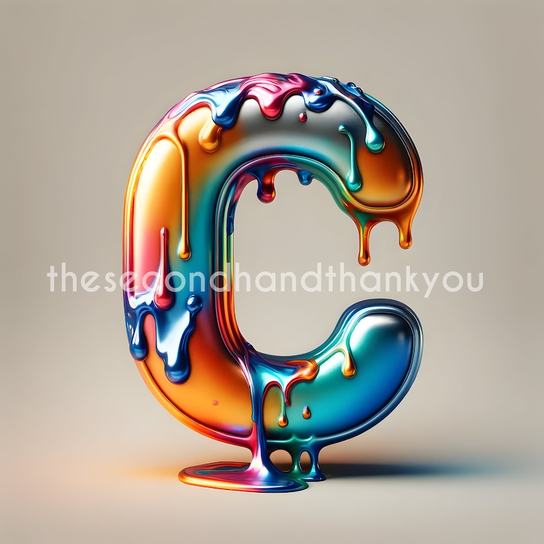 3D Letters, Doodle Letters, Alphabet Set PNG, Bundle 3D Alphabet, Metal