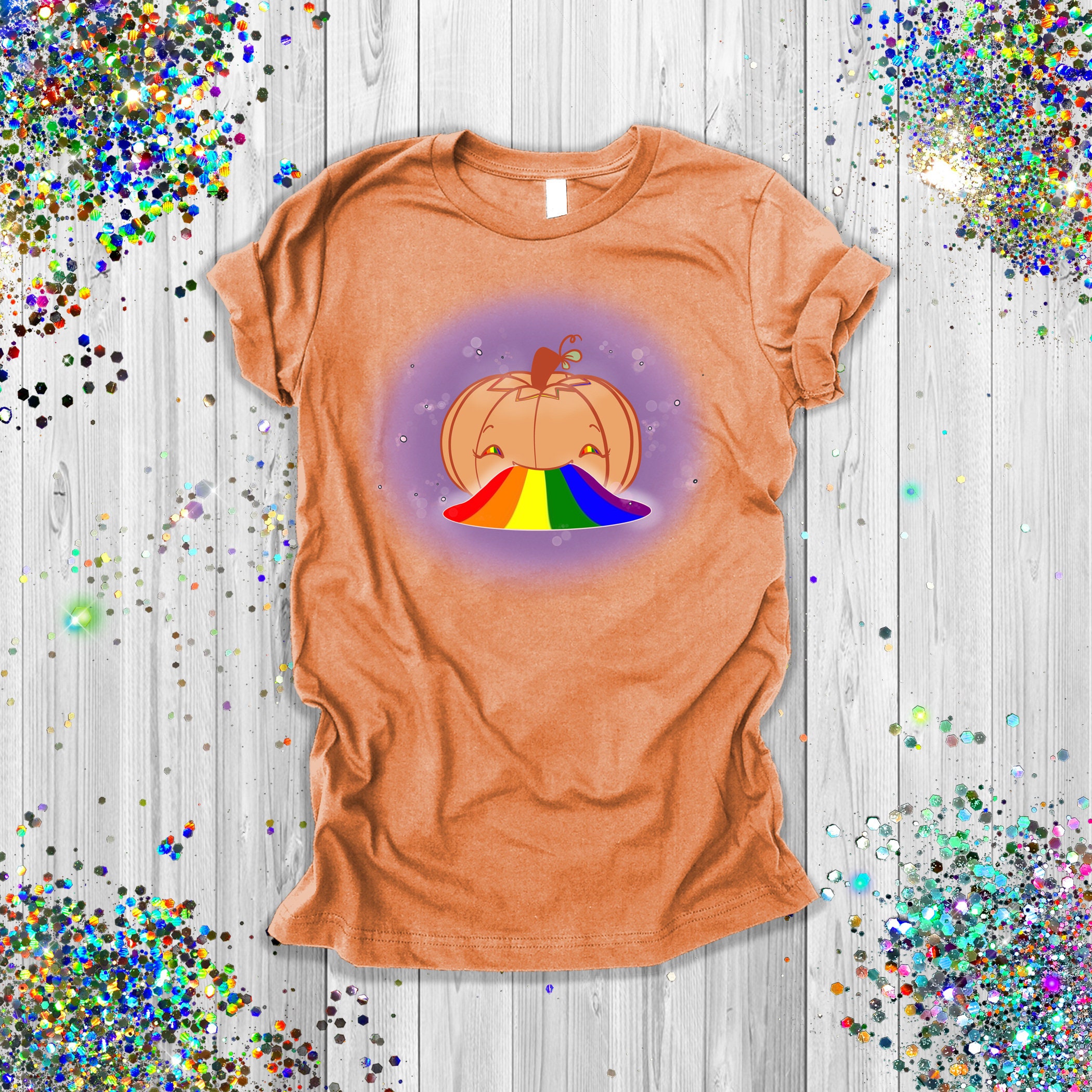 Camiseta Throwing Up Rainbows Etsy