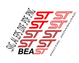 FORD ST DIGITAL Logos for vinyl cutter in .svg .dxf .png .pdf formats