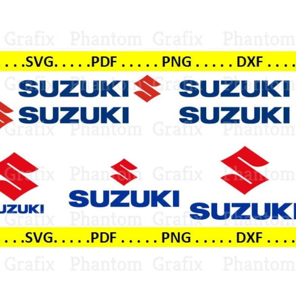 SUZUKI  .svg .dxf .png .pdf LOGO formats for vinyl cutters, websites, T-Shirts, Mugs etc