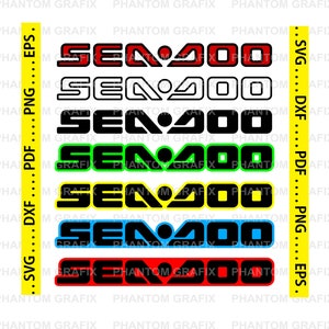 SEADOO SVG logos with exclusive designs plus .dxf .png .eps & .pdf formats for decals, cars, vans, general branding, websites, mugs etc