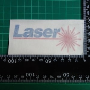 2 X RC Laser Yacht Logo Decals with optional Sail Numbers for the deck
