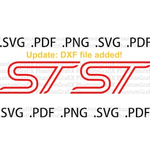 2 x FORD ST Pinstripe Logos .svg .dxf .pdf & .png Files
