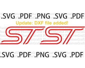 2 x FORD ST Pinstripe Logos .svg .dxf .pdf & .png Archivos