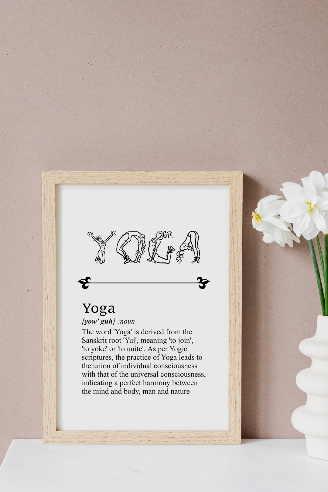 YOGA Print/poster for Gym, Studio, Home Etc. Ideal Present or ...