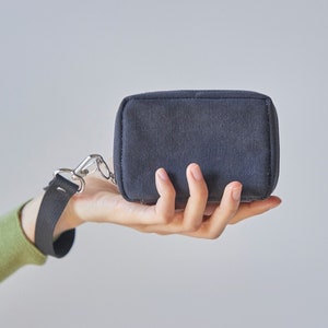 Comfy Square Strap Pouch | Cotton Strap zipper Pouch | Cosmetic Mini Case | Credit cards Comfy Case | Travel Pouch | Sanitary Pouch