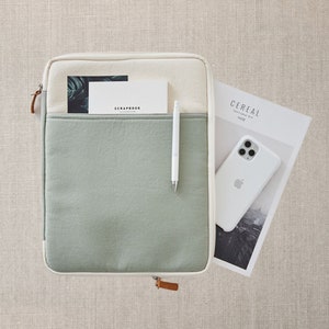 Natural Canvas Laptop 13" Sleeve | Protective laptop MacBook Case | High quality iPad Pro Case | Unique MacBook Air Sleeve