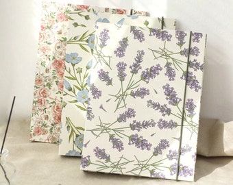 Premium Florence A5 Binder | Flower Printed Cover 6 Ring Binder | Comfort Flower Planner | Luxury Organizer Cover