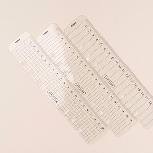 A5 Binder Clear Bookmark Ruler Slim and Light Binder Ruler A5 6 Ring ...