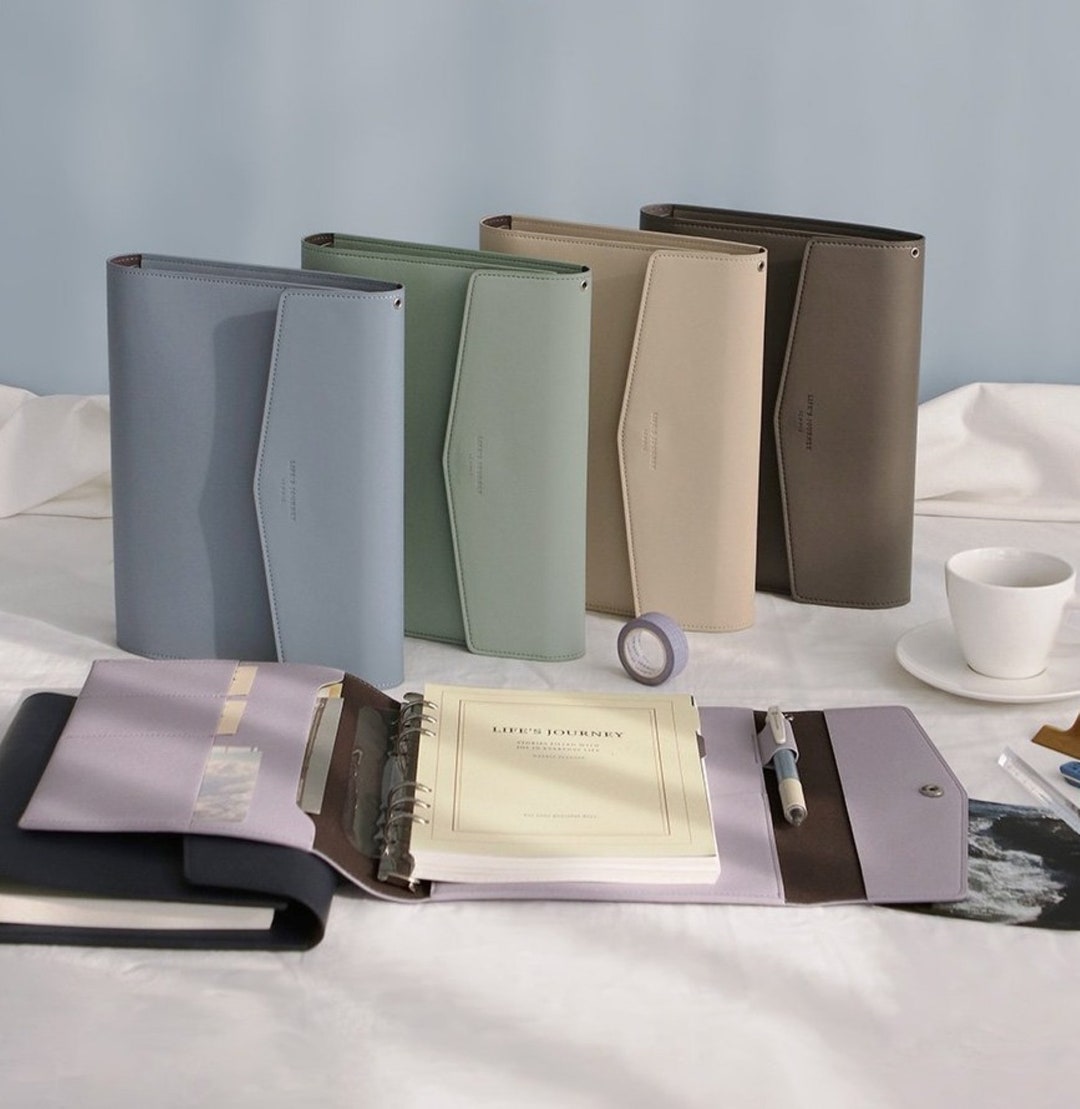 Classy 6 Ring A5 Color Binder 6 Ring Clutch Style Binder A5 Luxury