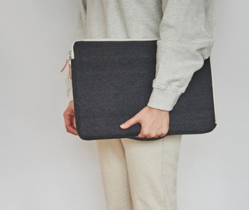 Cotton Laptop Sleeve 15 16 Case Protective Etsy