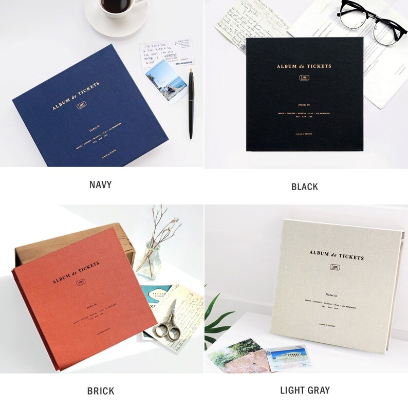 The B grade Pastel Color Ticket In Album / Concert Music Play Ticket Album / Creative Photo Ideas / Pamphlet Organizer / brochure Album image 5