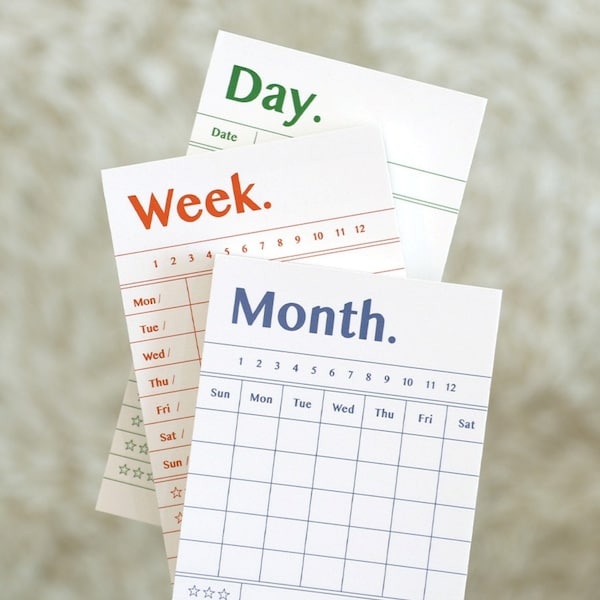 To-Do List Memo Pads | Day Week Month Time Schedule Note Pads | Weekly Planner, Check List with Unique Designs | Non Sticky Paper Memo Pads