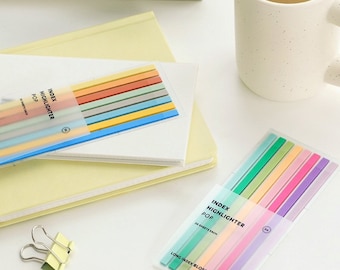 Color Index Long Sticky Note | Simple and Unique Index Highlighter | Stationery Sticky Memo Pads