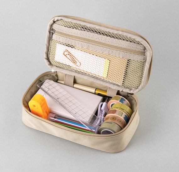 Durable Zipper Multi Pouch Polyester Pocket Pencil Case Cosmetic