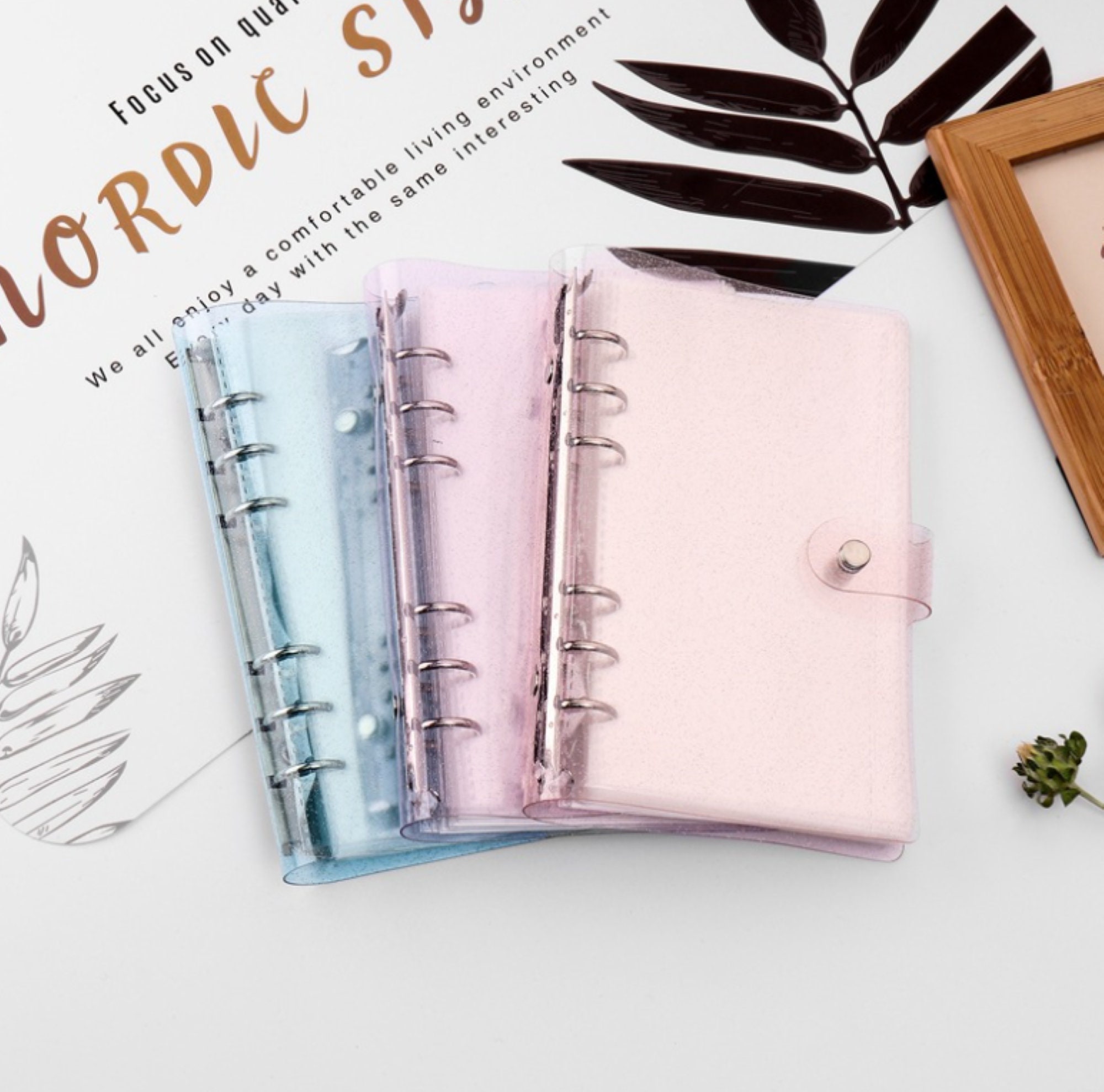 Twinkle A6 Glitter Six Ring Binder Comfy A6 Size Glitter Jelly