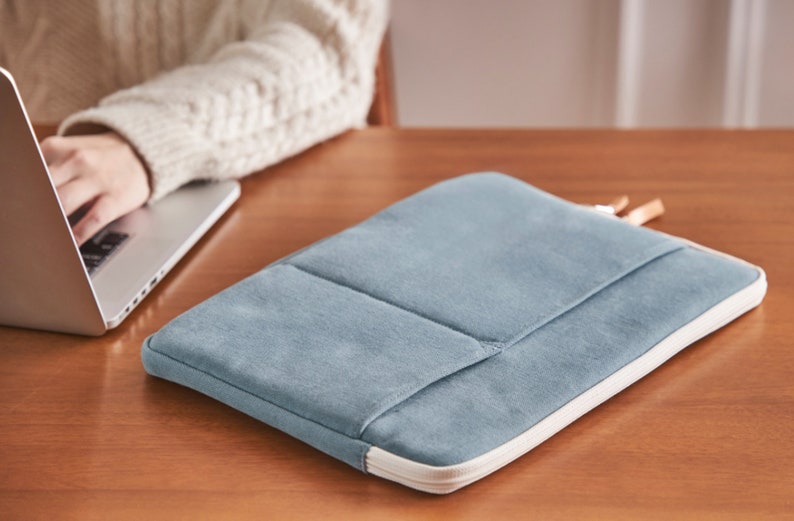 Cotton Laptop Sleeve 15 16 Case Protective Etsy