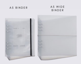 A5 Six Ring Wide Binder Cover | Scrap Deco Binder | A5 Wide Sticker Organizer | Durable Transparent Binder | Photo Card Creative DIY Idea