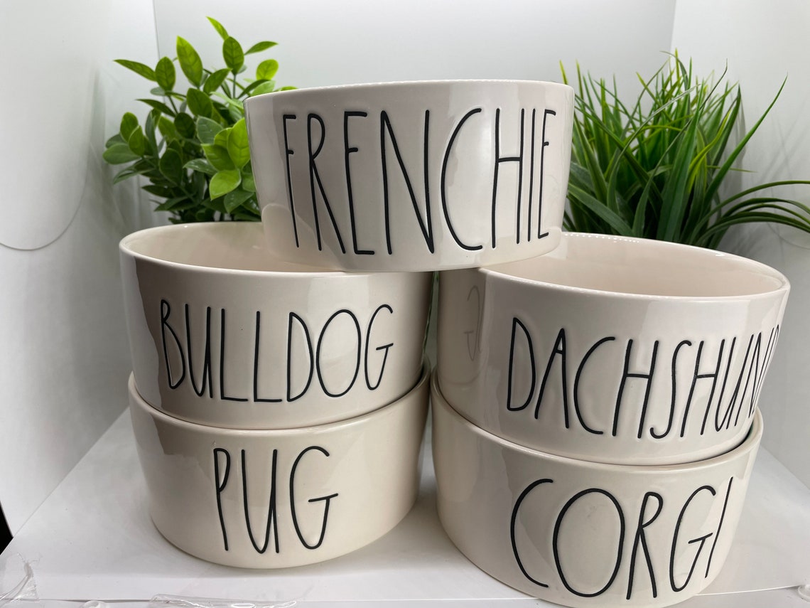 Rae dunn dog bowl pup bowl Frenchie bull dog Dachshund Etsy