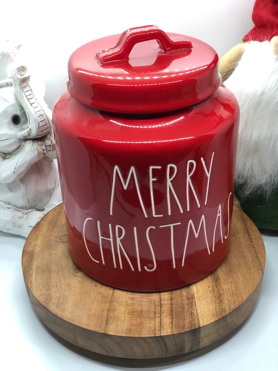 Rae Dunn christmas canisters