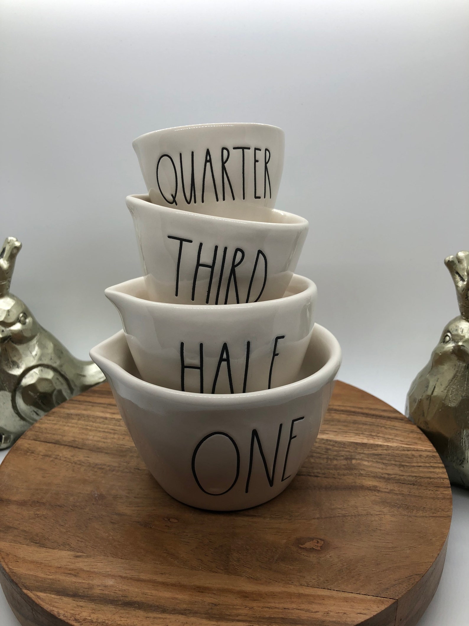 Rae Dunn White Measuring Cups Are Ceramic One of a Kind Etsy