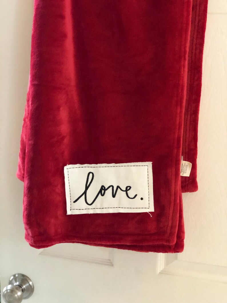 Rae dunn valentines day blanket i love you hearts pink and Etsy