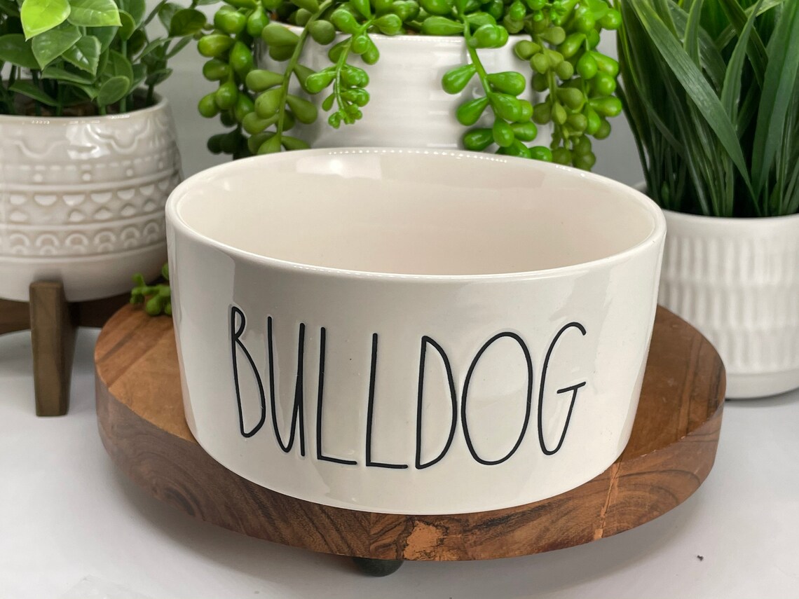 Rae dunn dog bowl pup bowl Frenchie bull dog Dachshund Etsy