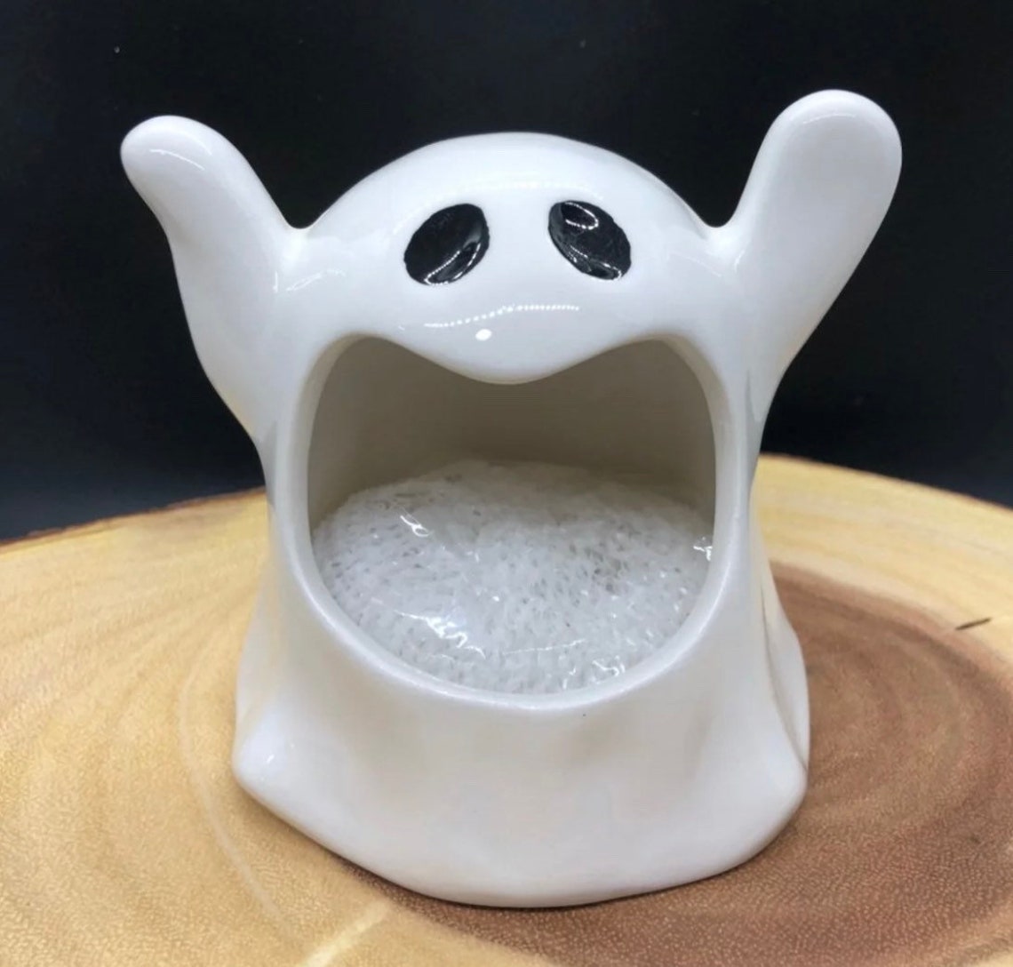 Ghost Halloween candy dish white ghost rae dunn tired tray Etsy