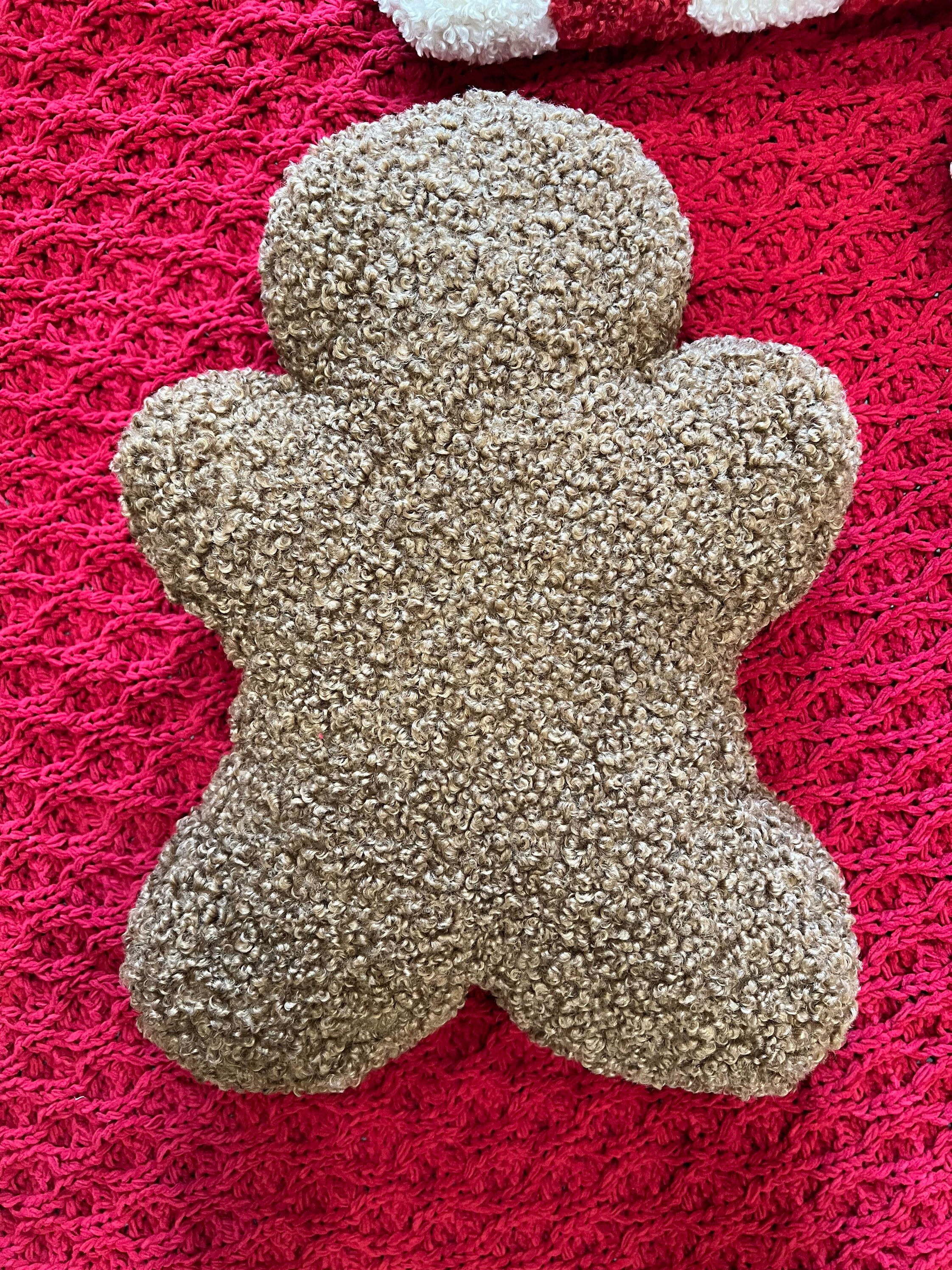 Christmas Gingerbread Pillow Fluffy Pillow Christmas Gift Etsy