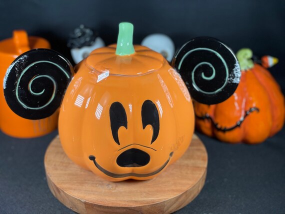 Disney Halloween Home Decor 2022 Disney Halloween Mickey Cookie Canister Spooky Home Decor Etsy India
