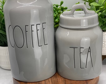 grey coffee storage jar