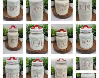 Rae Dunn | Kitchen | Rae Dunn Jingle Bells Christmas Chubby Canister Cookie Jar 6394f89bdbb0e7cae721041b
