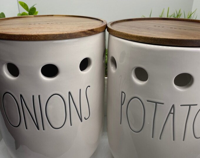 Rae Dunn Potatoes Holder Onions Holder Potato / Onion Etsy