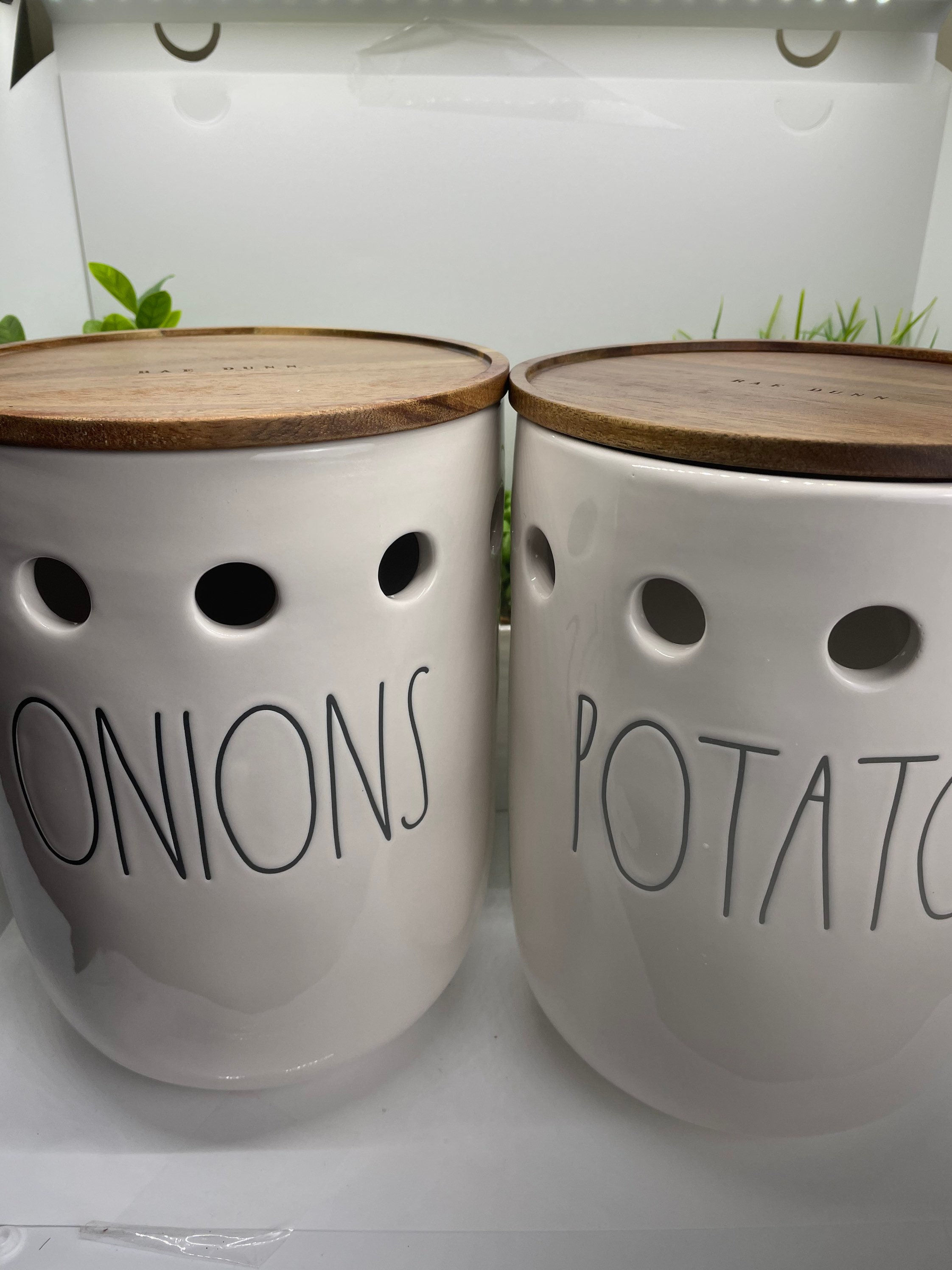 Xbopetda Potato Onion Storage Bin, Kitchen Storage Canister Set Of 2